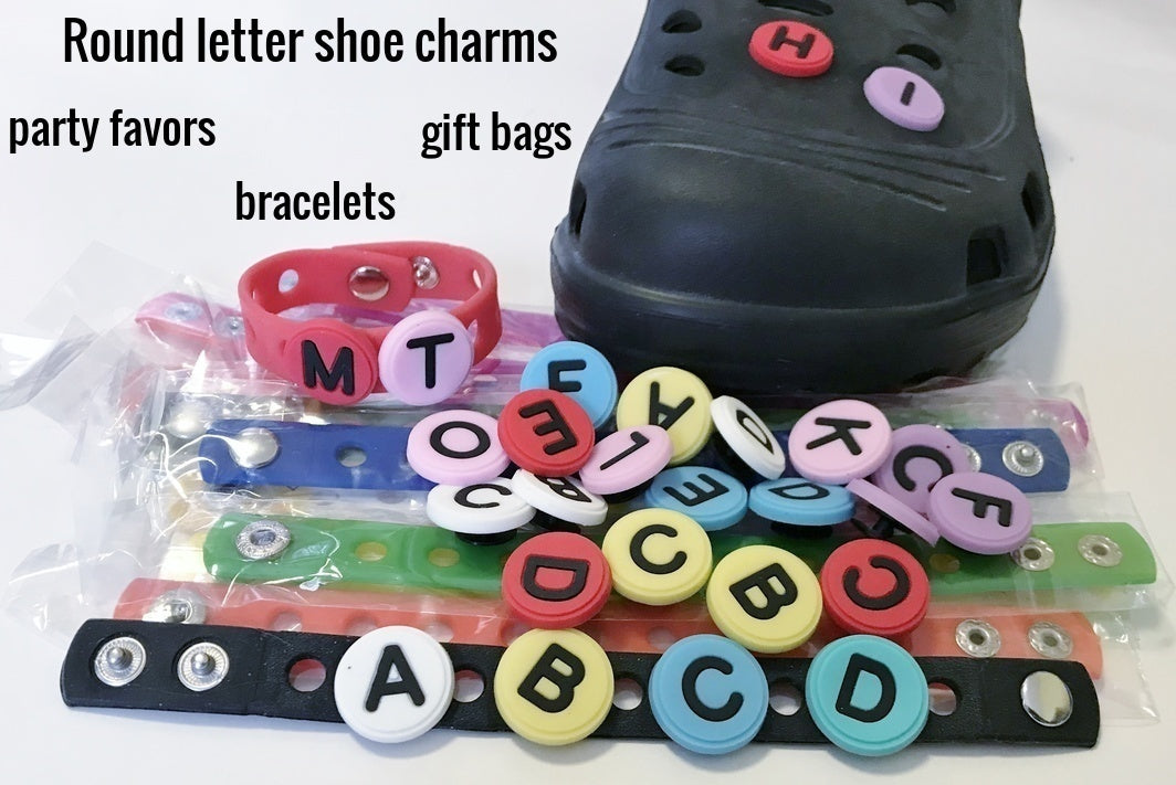 Pink Letters Numbers Jibbitz Croc Shoe Charms
