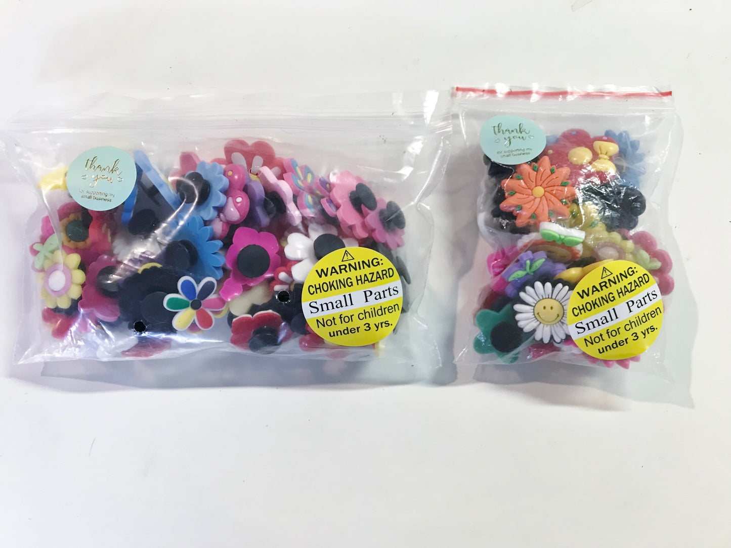 Wholesale package deals themed random charms, unbranded shoe charms, flowers, halloween, food, dinosaurs, your choice