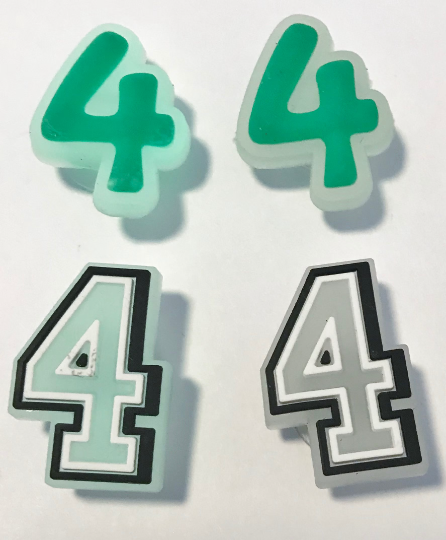 Glow in the dark shoe charms letters and numbers