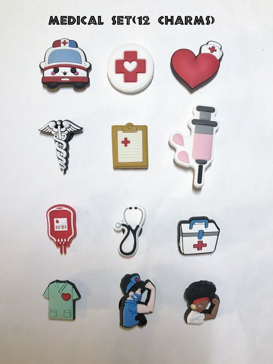 Medical shoe charm sets-reduced prices
