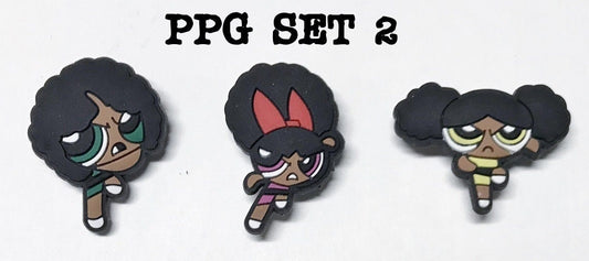 PPG inspired shoe charm sets-reduced price