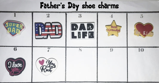 Father's Day shoe charms unbranded
