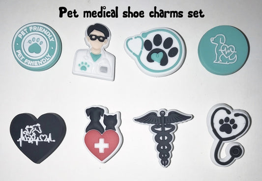 Shoe charms pet medical themed