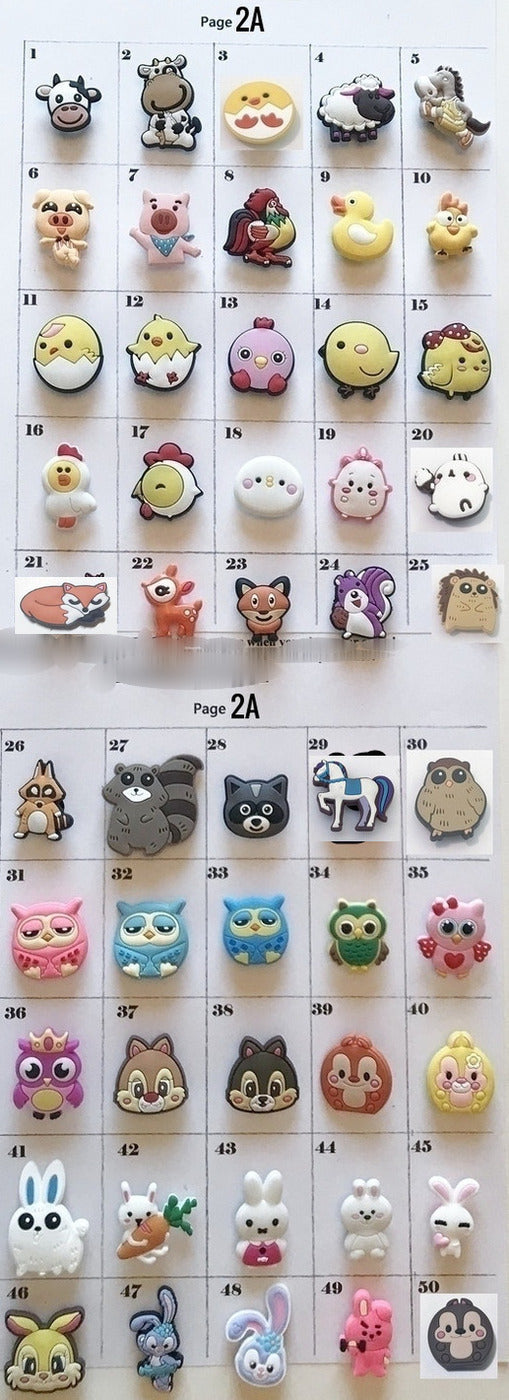 Farm, animals shoe charms themed, squishmallow